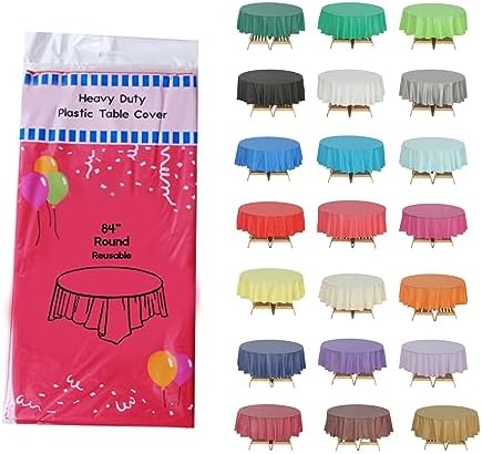 Coral Round Table Covers, 84", 6 Pack