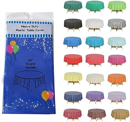 Royal Blue Round Table Covers, 84", 6 Pack